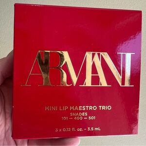 ARMANI MINI LIP MAESTRO TRIO SHADES 101, 400, 501 new